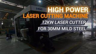 HSG HS-G4020H 12000W Laser Cutting Machine Demonstration - Hasil Karya Machine Service