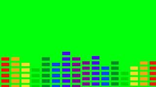 Green screen music spectrum | Musical bars