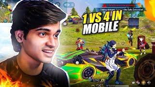 I Play 1vs4 In Mobile Free Fire Max