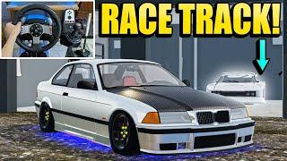 Drag Race at the SPEEDWAY Goes Wrong | Abandoned Race Car - Mon Bazou W/ Logitech G27 + Wheel Cam #7