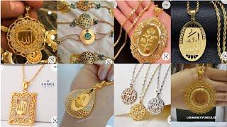 Gold Pendant designs with price |Allah ke naam wla pendant |Gold chain locket designs |gold pendants