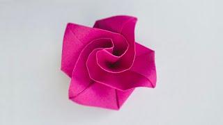 Origami Rose / Easy Origami Flower Tutorial 