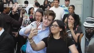 Kit Connor & good friend Asa Butterfield @ Milan Fashion Week 18 June 2023 show JW Anderson Milano