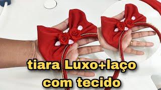 tiara Luxo para iniciantes com tecido - laço das meninas