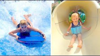 WATERPARK FUN MET SLiDES & SURFEN ( van peuter tot puber)  | Bellinga Vlog #3236