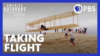 Flying a 1902 Wright Brothers Glider in Kitty Hawk | PBS