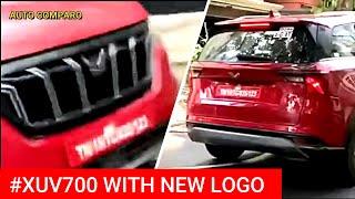 AUTO COMPARO | MAHINDRA XUV700 RED COLOR WITH NEW LOGO SPIED