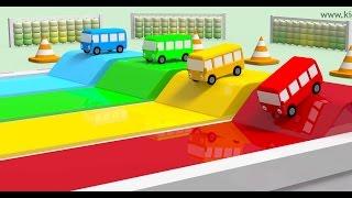 Wheels on the bus race with numbers | Best children learning videos | Kiddiestv