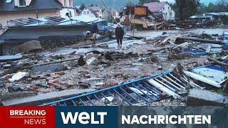 HORROR-HOCHWASSER: Dammbruch in Polen! Flutwelle zerstört Dorf - Evakuierung gestartet | WELT LIVE