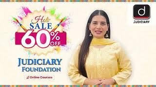 Flat 60% OFF on the Judiciary Foundation Online Course. #drishtijudiciary #judiciarycoaching