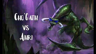 RANK 1 CHO'GATH WORLD VS AHRI (AHRI IS SO BROKEN ATM) | Sakuritou