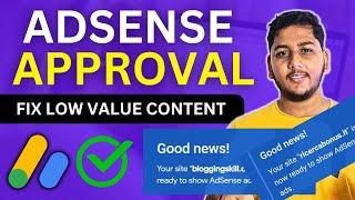 Google AdSense Approval | Fix Low Value Content Error Step By Step Guide @NirajYadavcreator