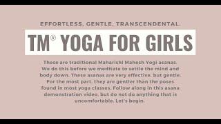 Maharishi School Student Lily Fenton Demonstrates Yoga Asanas