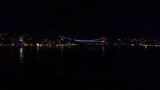 Passing Bosphorus in the night