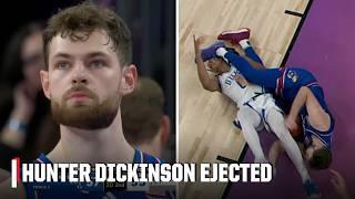 Kansas’ Hunter Dickinson ejected for flagrant 2 foul on Duke’s Maliq Brown | ESPN College Basketball