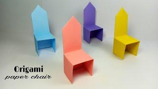 HOW TO MAKE AN ORIGAMI CHAIR/Paper Furniture/Paper Chair and Table/paper Craft/ paper dollhouse