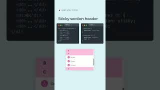 Sticky menu idea | sticky bar in html css | reactjs | bootstrap