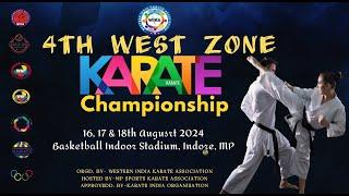 Live [16th August] - 4th West Zone Karate Championship – 2024, Indore [Day-1]