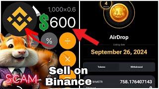 SELL Hamster kombat Token Calculate to Dollar Naira (Hamster Kombat Price Convert on Binance)