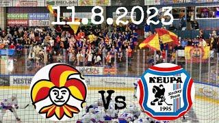 Jokerit vs KeuPa HT 11.8.2023 Tikkurila Trio Areena.  4K Koostevideo. Eteläpääty Old Chiefs.