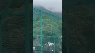 Hot springs with a volcano view