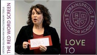 Helpful Hints: THE RED WORD SCREEN - Orton Gillingham Multisensory Tools - Teaching Red Words