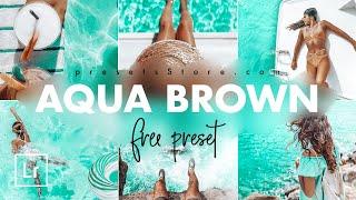 Aqua Brown — Mobile Preset Lightroom DNG | Tutorial | Free | Summer Beach Preset | Instagram Filter