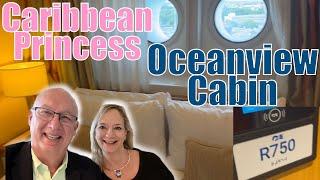 Caribbean Princess Ocean View Cabin Tour Tour R750.  Complete tour with narration | October 2024 |