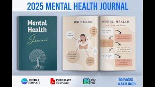 2025 Mental Health Journal | KDP Interior | Kdp | KDP Interiors | Kdp Canva | Bundle KDP