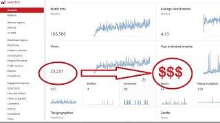 How Much MONEY YOUTUBE Pays for 25,000 Views!