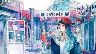 ON THE WAY HOME -Watercolor speedpaint-