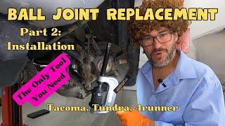 Toyota Tacoma lower ball joint replacement (reinstallation)