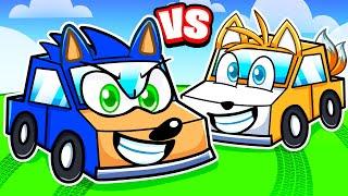 Sonic vs Tails CARS in Roblox!