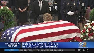 Bob Dole Lies In State At U.S. Capitol Rotunda