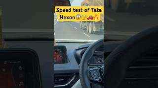 Speed test of Tata Nexon🫣 #shorts#short#tata#nexon#car#viral#trending#speed#automobile#speedtest