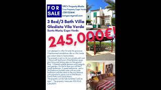 For Sale 3 Bedroomed Detached Villa, Vila Verde, Cape Verde 245,000€