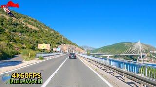 Driving in Croatia - Ston To Dubrovnik Airport * - 4K60 Road Trip