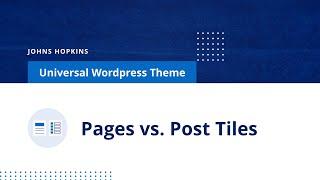 Pages vs Post Tiles