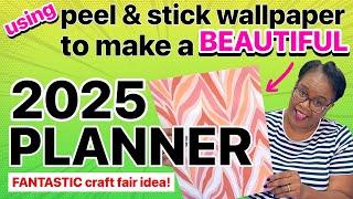 LOOK AT THIS…AMAZING!!  Dollar Tree Wallpaper 2025 PLANNER! quick and easy! CRAFT FAIR 2025