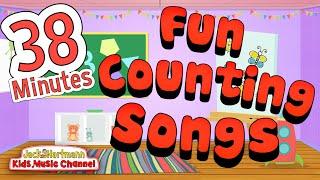 38 MINUTES of FUN COUNTING SONGS! | Jack Hartmann