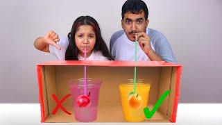 تحدي لا تختار العصير الخطأ !!! شفا ضد عبود  DON’T CHOOSE THE WRONG MYSTERY DRINK CHALLENGE