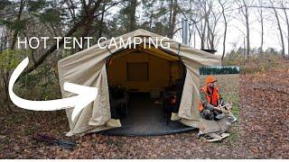 Michigan Deer Camp 2024! || Wall tent camping with woodstove