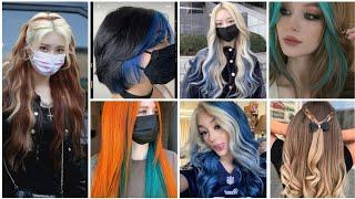 Two Tone Hair color Ideas ...// New Trending hair colors for stylish girls ..// 2023 Fashion