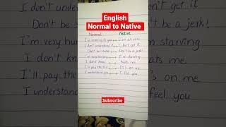 Speak English like a native #shorts