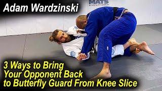 3 Ways to Bring Your Opponent Back to Butterfly Guard From Knee Slice - Adam Wardzinski