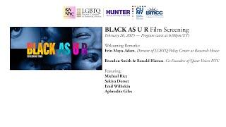 BLACK AS U R — Film Screening and Conversation