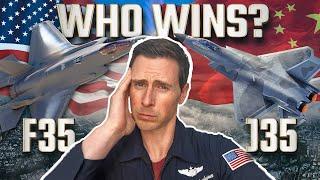 F-35 vs Chinese J-35 | Fighter Pilot Reacts