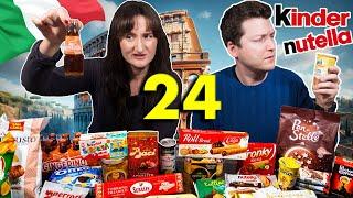 24 MUST Try Italian Snacks  | Americans Try Popular Italian Foods & Drinks