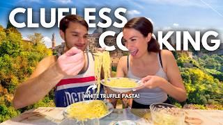 Making Fresh White Truffle Pasta in Italy!  Clueless Cooking Ep 1 Siena 