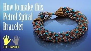 Left-handed  How to make this petrol spiral bracelet | Seed Beads